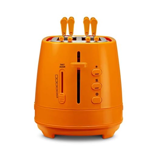 De'Longhi CTLAP2203.O Tostador con Pinzas 550 W, Color Naranja, Plástico