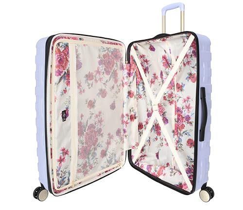 Jessica Simpson Taffeta 28" Expandable 8-Wheel Spinner Large Checked Luggage Suitcase, Cosmic Sky by Jessica Simpson - Used condition - Image 2