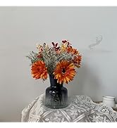 Leftover Fake Flowers with Vase,Silk Dahlia Flowers with Vase,Artificial Flowers in Vase,Centerpi...