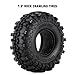 INJORA RC Tires 1.9inch 4Pcs RC Rubber Tyre Set Wheel Tires for 1:10 RC Crawler Axial SCX10 90046 SCX10 III AXI03007 Tamiya CC01 D90 D110