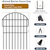 29ft (L) X 17in (H) Garden Fence Animal Barrier, 27 Panels No Dig Fence for Dogs, 1.25 in Gap Rustproof Metal Dig Defense Edging Border, Rabbits Blocker Decorative Fence for Outdoor Yard