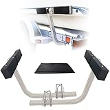 Boat Trailer Guides 20 inch Aluminium Alloy Square Tube Kit,2PCS 316 Stainless Steel Trailer Guide Poles, 20 Inch Aluminium Alloy Guide with high-Grade Rubber Crash Pads,Heavy Duty Roller Guide