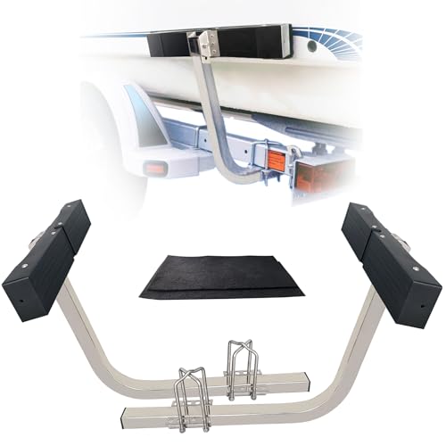 Boat Trailer Guides 20 inch Aluminium Alloy Square Tube Kit,2PCS 316 Stainless Steel Trailer Guide Poles, 20 Inch Aluminium Alloy Guide with high-Grade Rubber Crash Pads,Heavy Duty Roller Guide