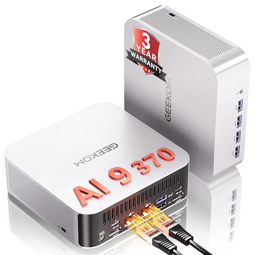 GEEKOM Mini PC A9 Max AI, com AMD Ryzen AI 9 HX 370 (80 Tops), PC