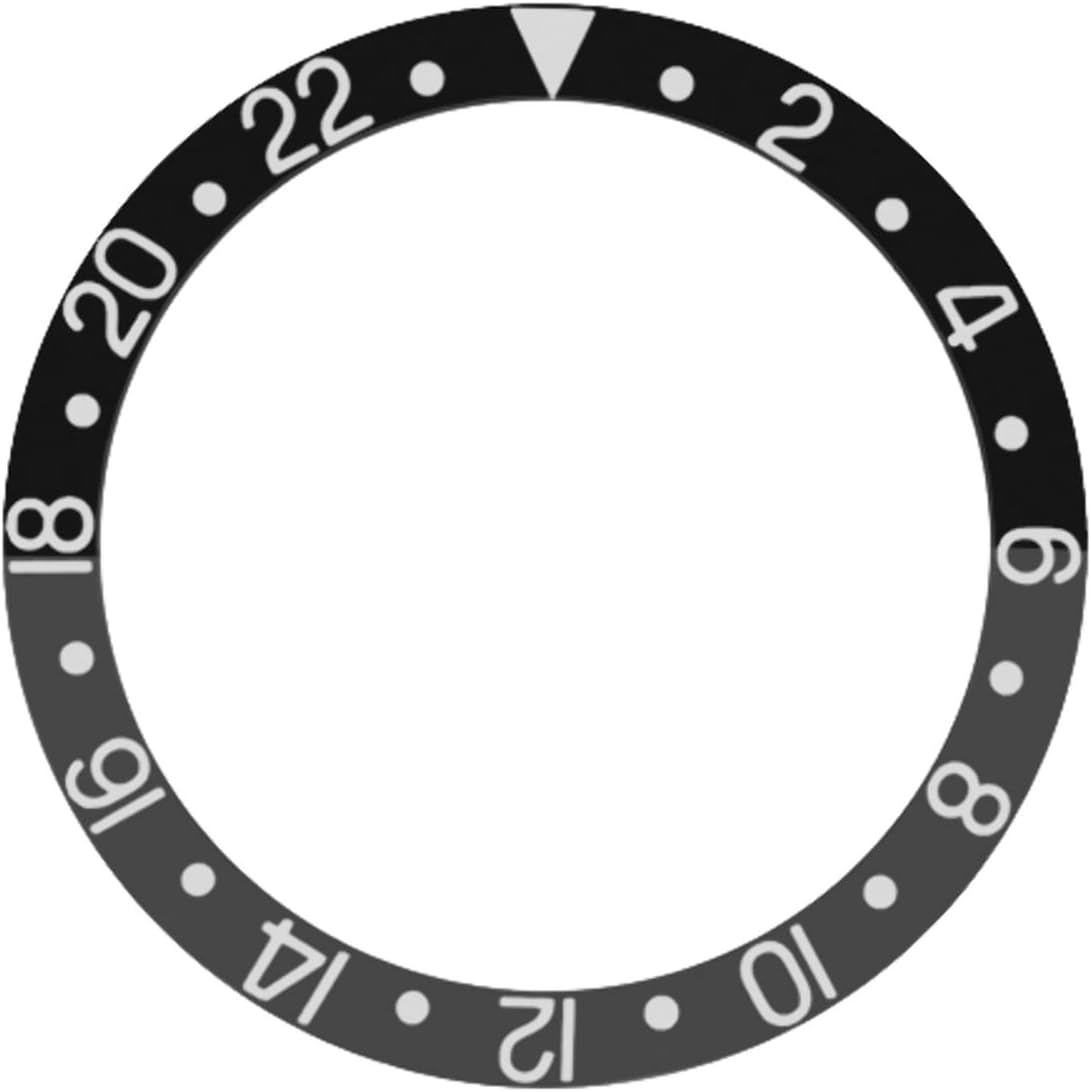 Ewatchparts Bezel Insert Compatible With Invicta Watch 8926Ob GMT Pro Diver Automatic Black Silver Font