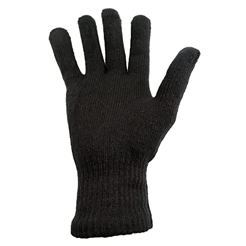 Luva infantil para 3 a 8 anos Proteção Frio inverno Confortável Quente Preta