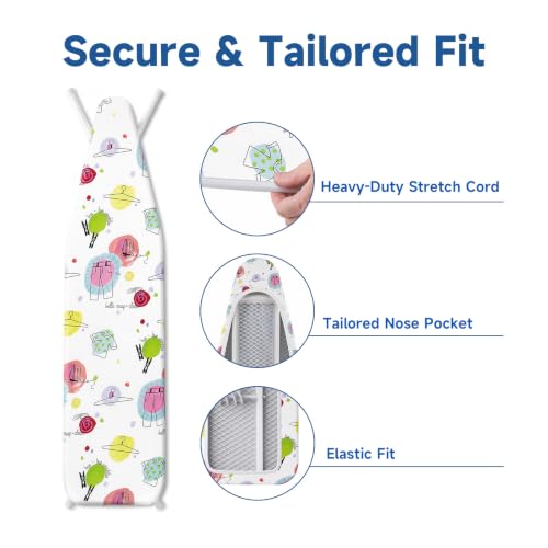 Image of Whitmor Deluxe Ironing Board Cover with 6mm Fiber Pad Fits 15 x 54 In