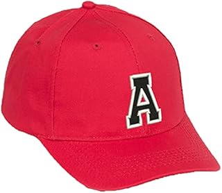 4sold Kids Casual Cotton Baseball Cap Alphabet A-Z Red Caps Black Letter Snap Back Hat Hats Snapback