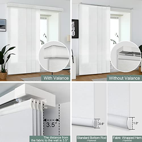 Yoolax Costom Smart Panel Track Blinds,Motorized Sliding Panel Blinds Works With Alexa,Fabric Blackout Vertical Blinds For Glass Doors.hanging Room Divider,Patio Doors,Sliding Door Blinds,Closet Doors #TOP4