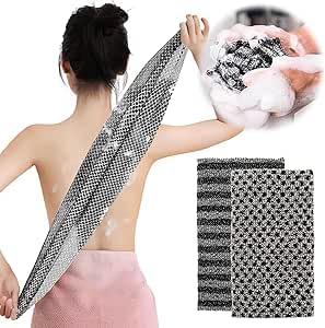 Guante Exfoliante Conjunto De 2 Piezas Para Un Exfoliante Suave Y Eficaz De La Piel Guante De Baño De Fibra Natural Para Una Piel Suave Y Suave Ideal Para El Cuerpo