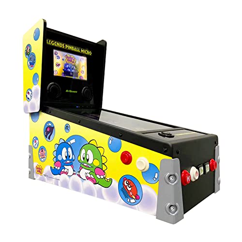 Legends Pinball Micro (With Taito Ips Skin), Arcade Machine Console, Classic Retro Video Games, 50 Built In Licensed Pinball Games, Space Invaders, Bubble Bobble, Time Machine, Wifi, Hdmi, Bluetooth #TOP1