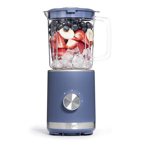 Comparison: Best Blenders For Indian Cooking 9 COOK WITH COLOR 300 Watt Blender: Powerful 2-Speed Control with Pulse, 4-Tip Stainless Steel Blades, 25oz (750ml) Jar, and Skid-Resistant Feet, Navy