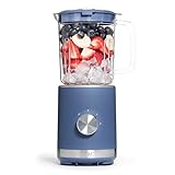 COOK WITH COLOR 300 Watt Blender: Powerful 2-Speed Control with Pulse, 4-Tip Stainless Steel Blades, 25oz (750ml) Jar, and Skid-Resistant Feet, Navy