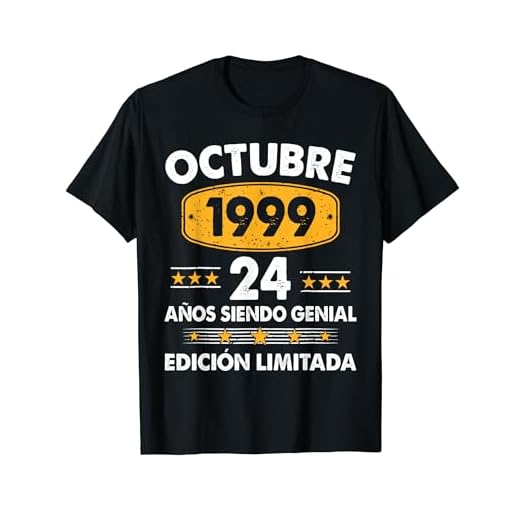24 Años Cumpleaños Regalo Hombre 1999 Octubre 24 Años Camiseta