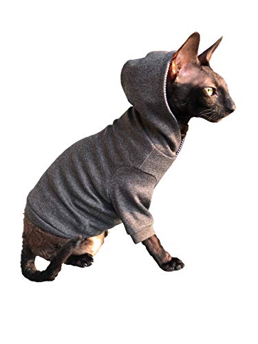 Sudadera de algodón premium para gatos Sphynx de tamaño grande XL 2