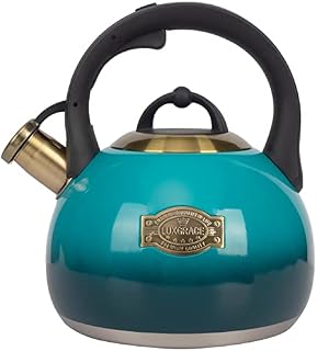Stove Top Whistling Tea Kettle-Stainless Steel Teakettle Teapot with Cool Toch Ergonomic Handle 3.0L