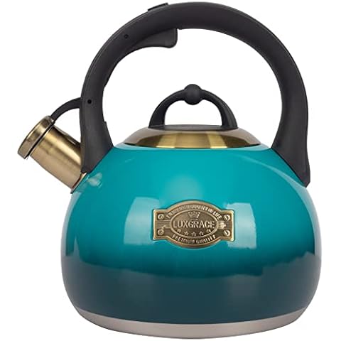 Stove Top Whistling Tea Kettle-Stainless Steel Teakettle Teapot with Cool Toch Ergonomic Handle 3.0L Cover