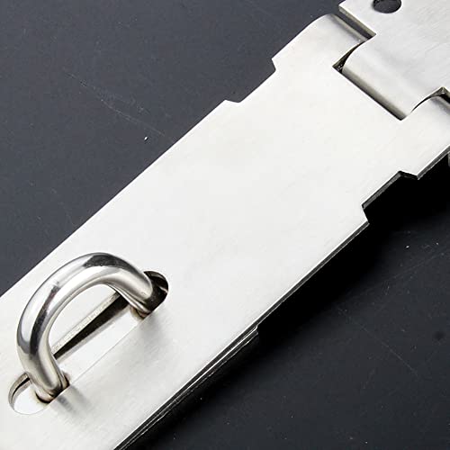 Image of 2 Pcs 4 Inch Stainless Steel Padlock Hasps Small Hasp Latches Door Padlock Latches Gate Lock Latches Cabinet Door Clasps with 16 Pcs Screws