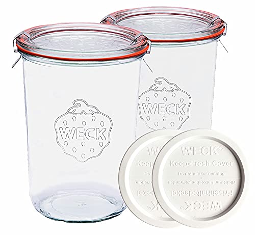 WECK 743 Sourdough Starter Jars, Set of 2 with Mold Accessories