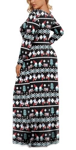 Image of LONGYUAN Women's Plus Size Maxi Dresses for Curvy Women Casual Long Dress XL-6XL