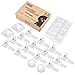 Cabinet Locks Child Safety Latches, OUSI 14+2+2 PACK Baby Proofing Cabinet Locks, Magnetic Cabinet Locks for Drawers and Cabinets - Adhesive Locks, No Tool or Drill