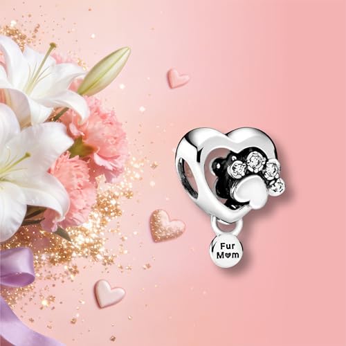 Image of Mom Family Charms Bead for Bracelets and Necklaces Jewelry Charm for Women Valentine Mother's Day