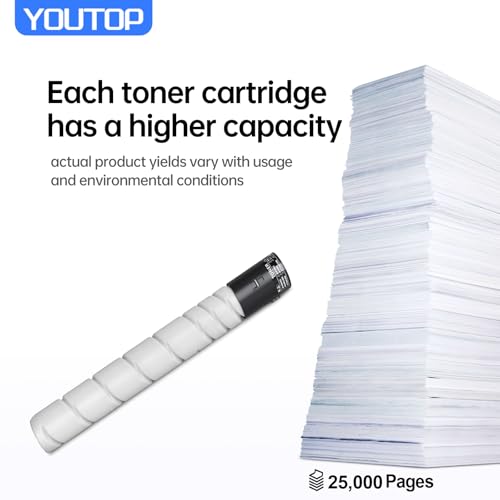YOUTOP 2PK TN326 TN-326 Black Toner Cartridge (AAJ6030 AAJ6050) TN326K Toner Replacement for Konica Minolta bizhub 308E 458E 558E 658E 368E 454E 554E Printers by YOUTOP - Image 2