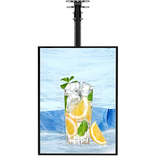 Ultracienkie pudełko świetlne LED do wyświetlaczy komercyjnych ramka zatrzaskowa podświetlany uchwyt na plakat 60 x 120 cm oznakowanie do restauracji, kawiarni i sklepów - jasne rozwiązanie reklamowe