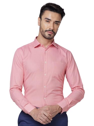 Image of Park Avenue Slim Fit Pure Cotton Checks Pattern Semi Cutaway Collar Formal Shirt