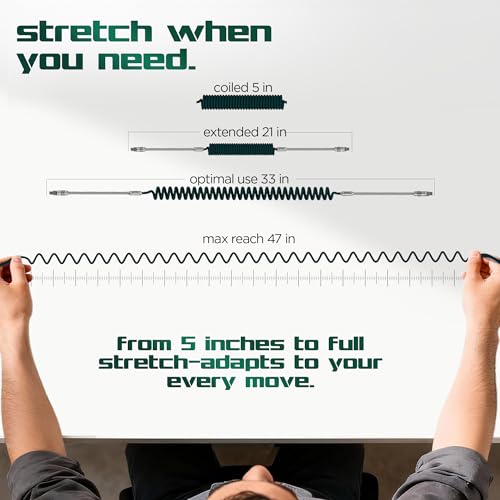Image of Dubstep Fusion Flex 100W 1.8m Coiled Type-C Cable | PowerBlitz Technology | 480 Mbps | 70K Bend Life | Tangle-Free Nylon Braided Fast Charging for Laptop, Tablet & Mobile (Green & Grey)
