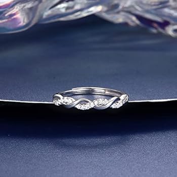 TOFBS Verheven hartvormige ringen, 925 sterling zilver, kubische zirkonia, statement, vriendschapsringen, verlovingsring, trouwringen, sieraden, cadeau voor dames en vrouwen, 60, Sterling zilver, Geen