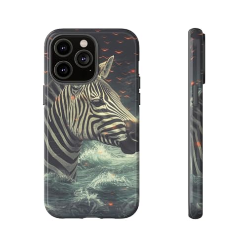 Coque iPhone 14 Pro Max zèbre design artistique pour style urbain chic