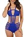 Nulibenna Women's Bandage Halter One Piece Bikini Cut Out Bathing Suit