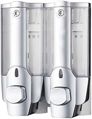 Dispenser Duplo Shampoo Sabonete Liquido Alcool Banheiro Hotel Ca...