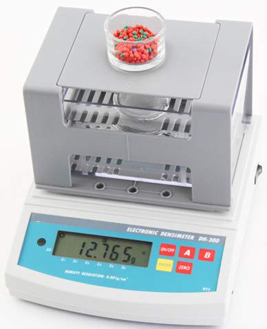CGOLDENWALL Solido Elettronico Densitometro Solido 0,001 g/cm3 Solidi Digitali Gomma Plastica Granuli Densitometro Polimero Automatico Gravimetro (1200g)