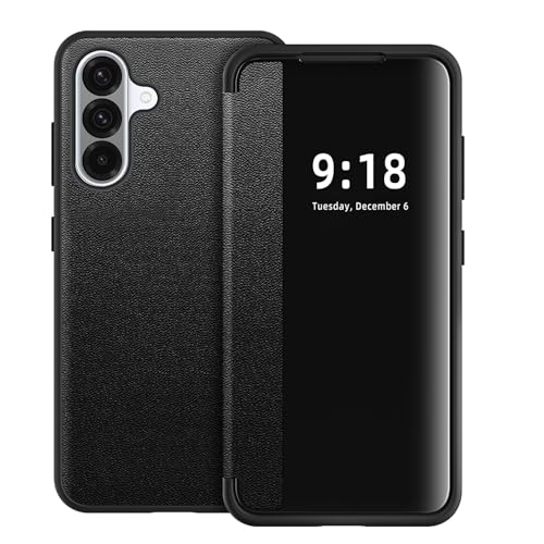 Croazhi Étui pour Samsung Galaxy S26 Plus Coque, Clear View Flip Case à Rabat 360 Full Body Cuir Protecteur Housse Antichoc Anti-Rayure Folio Coque pour Samsung Galaxy...