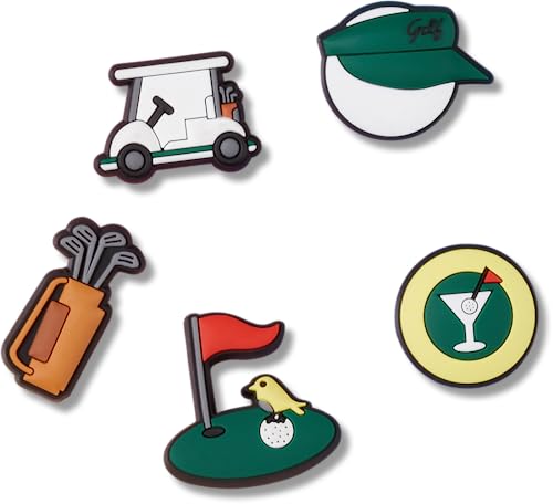 Image of Crocs Jibbitz Shoe Sports Multi Pack, Charms for Boys and Girls, Golf Game 5 Pack