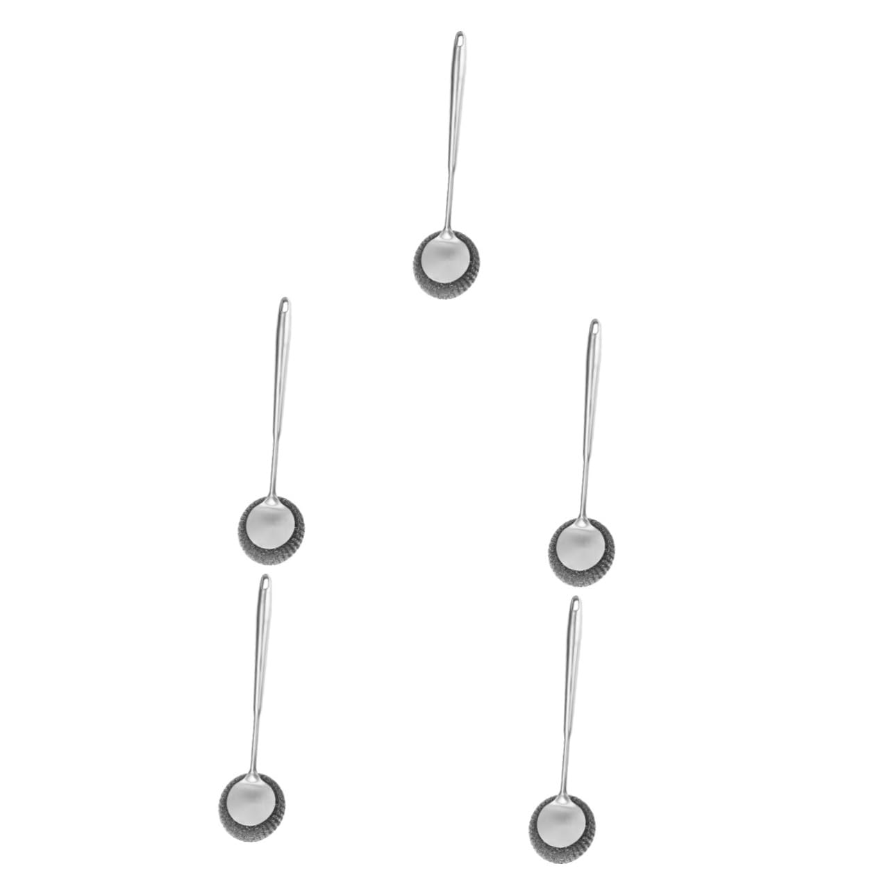 PRETYZOOM 5 Cepillos De Limpieza De Acero Inoxidable para Sartenes Utensilios para Servir Cubiertos Platos Cepillo De Cocina para Platos con Mango para Lavar