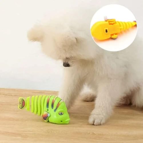 Interactive Plastic Wind-Up Wiggle Fish Toys
