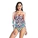 GLBS Maillot De Bain Une Pièce For Femme 3D Échelle De Poisson D'impression Numérique Baignoïdal Courses De Bain À Manches Longues Bikini Gardez Le Maillot De Bain À Glissière (Color : 1, Size : L)