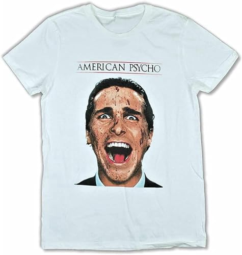 KAFANSHI QUANTON American Psycho Splatter Face White T-Shirt New White White White XL