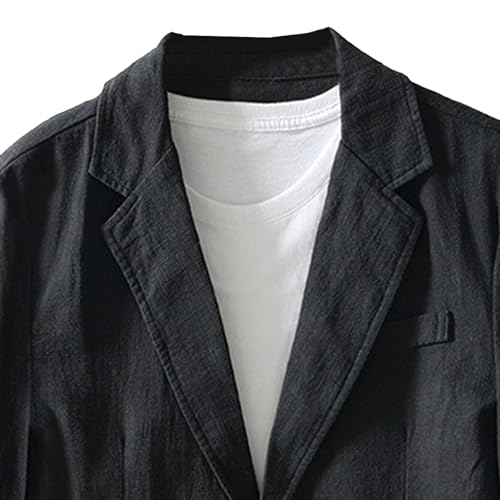 Blazer décontracté homme à 2 boutons veste ajustée légère texturée - 3