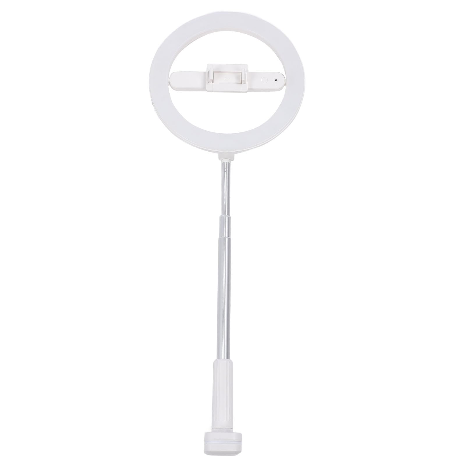 Eujgoov Luz de Anillo LED con Soporte de Abrazadera Ajustable para Grabar Videos Transmisión en Vivo, Luz de Anillo de Selfie para Escritorio Plegable Aleación de Aluminio Portátil Doblado