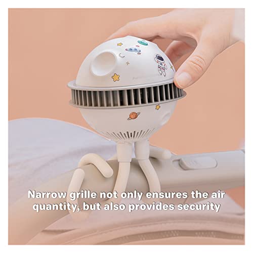 Fan Wandelwagen Fan 1200mAh USB Oplaadbaar zonder vaan for kinderen Veiligheidsfan Diy Sticker Planet-fans for… - Image 5