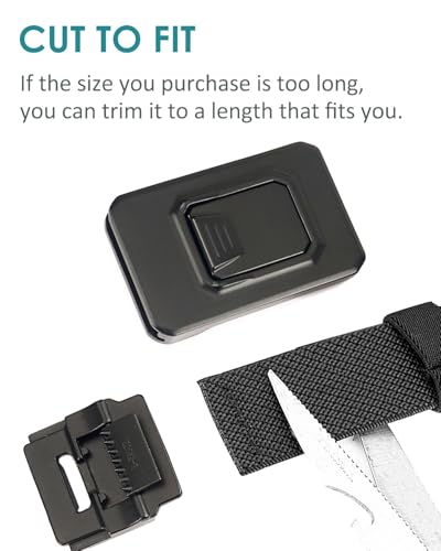 Image of Mens Belt, Tactical Military Utility Rigger Work 1.25 Inch Belts for Men Women with Quick Release Buckle (Grey, M(40 inch-46 inch Waist))