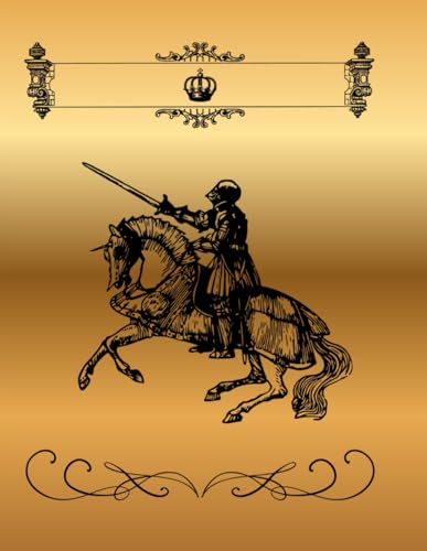 Medieval Knight Gold Edition Accounting Ledger: Large Budget Tracker for Small Business and Personal Finance, 8.5 x 11 Income and Expense Log Book with Premium Cream Paper image 2