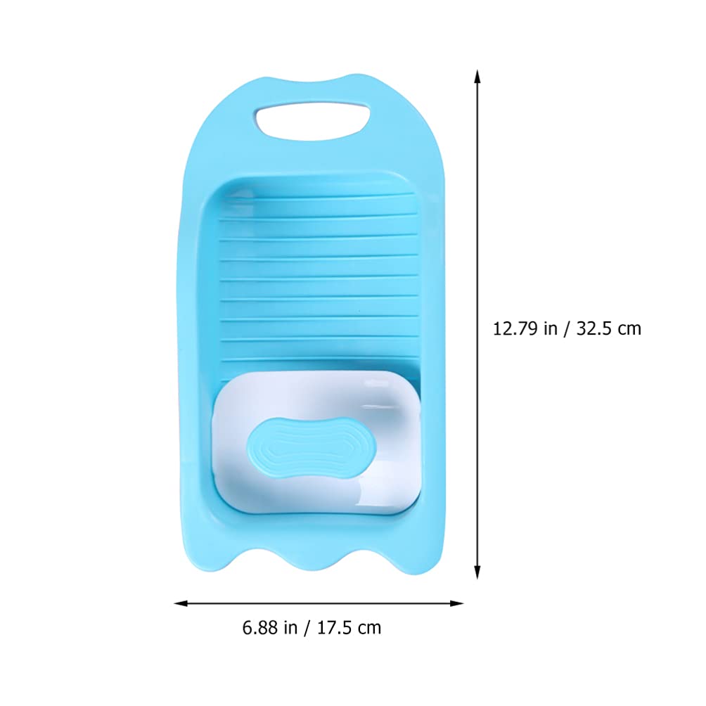 Planche à Laver YARNOW Bassin Linge Plastique - Idéal Pour Lavage Main Délicat Bleu