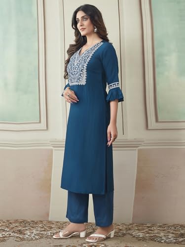 Image of Sanisa Women's Rayon Kurta Set