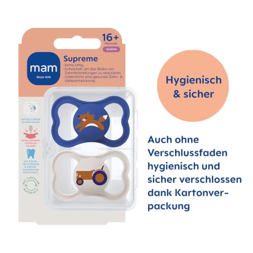 MAM Supreme Schnuller, 16+ Monate, Fuchs/Traktor, 2 Stück – Ansicht 2