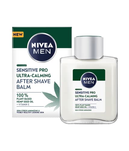 NIVEA MEN Sensitive Pro Bálsamo hidratante Aftershave (1 x 100 ml), apto para piel con barba, cuidado facial para suavizar e hidratar al instante